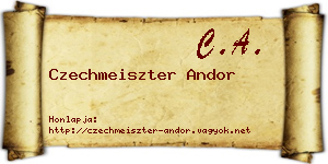 Czechmeiszter Andor névjegykártya