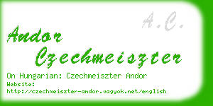 andor czechmeiszter business card